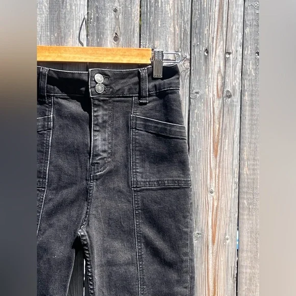 MOTEL Rocks Seam Split Jeans In Black Wash - Picture 5 of 14